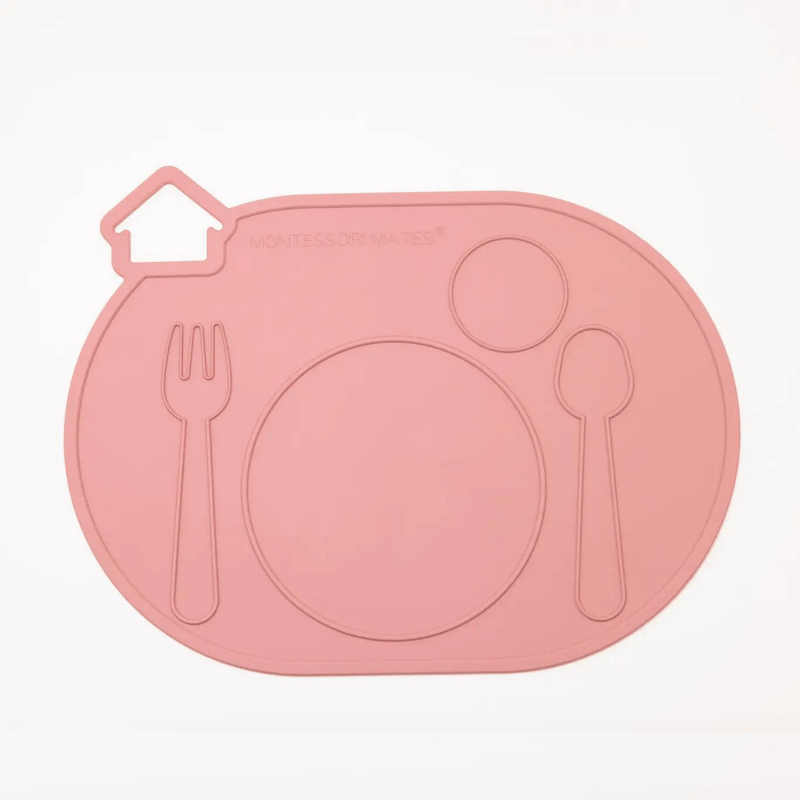 Mini non-slip feeding mat for toddlers - (dusty rose)
