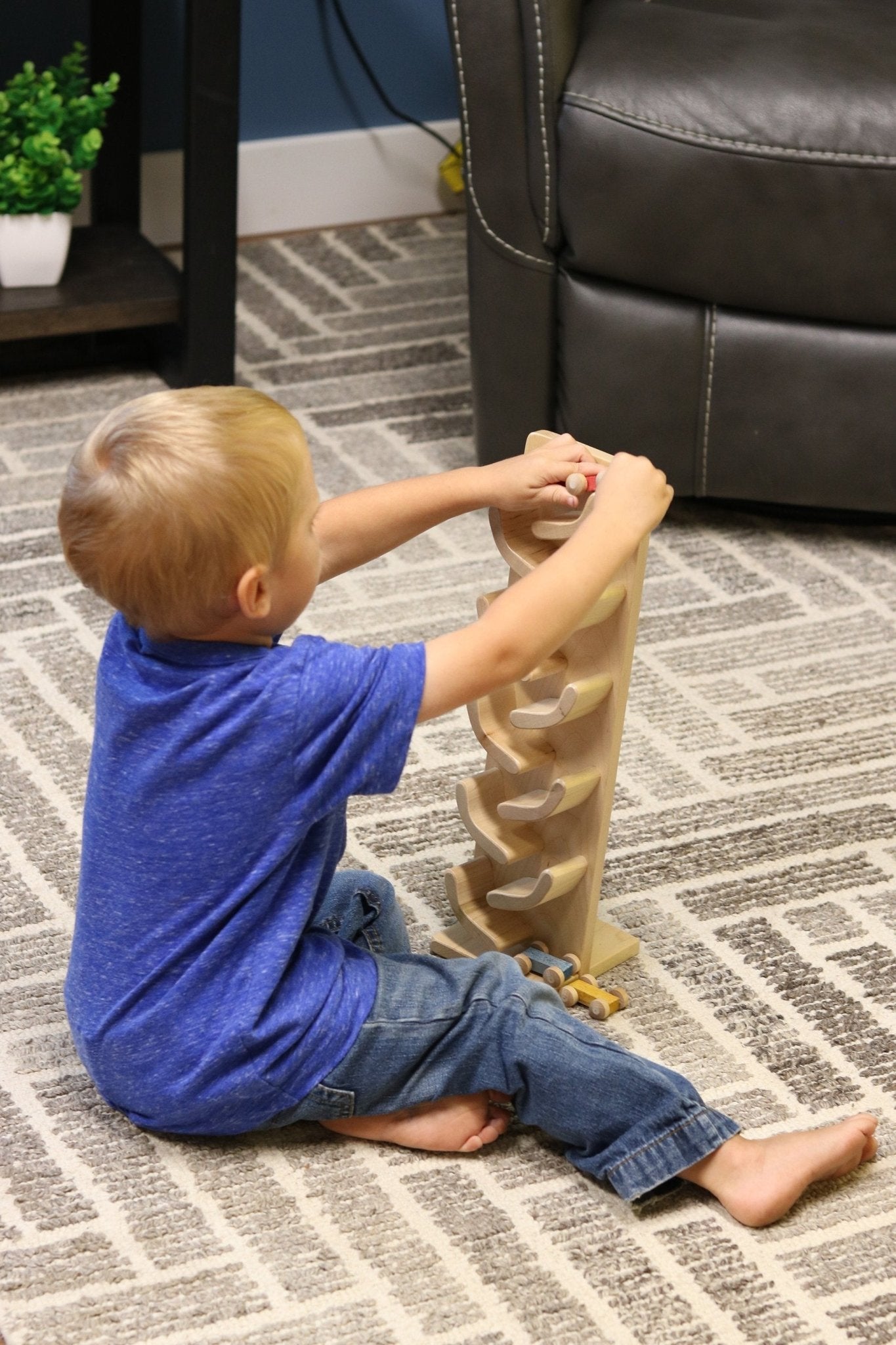 Mini wooden car roller toy – handmade - The Nurturing Nook