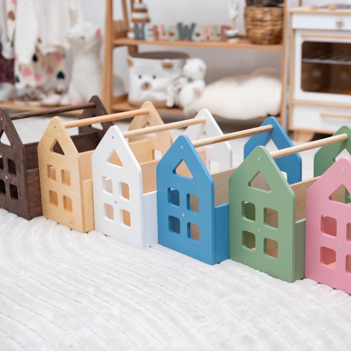 Dark Walnut Montessori Book Shelves