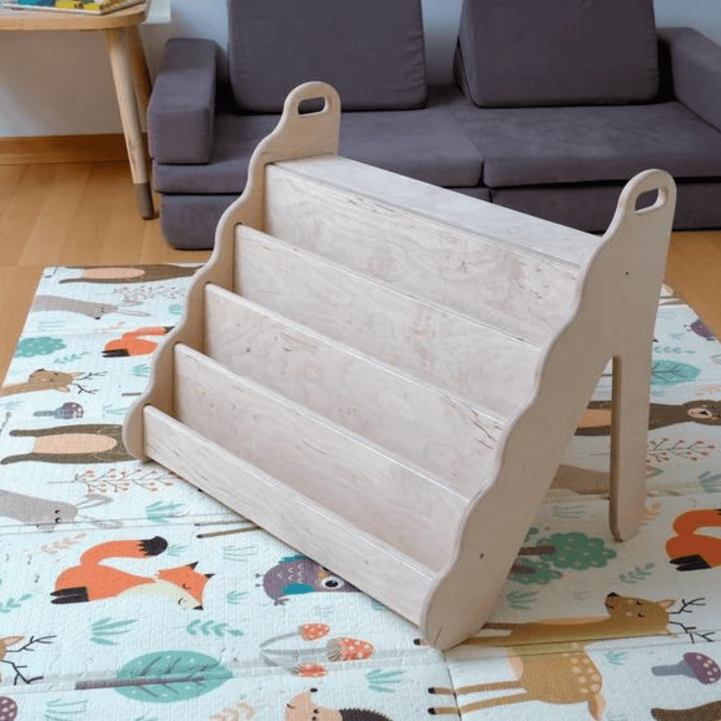 Montessori Bookshelf Wave Design | Small - Medium - Large Size - The Nurturing Nook