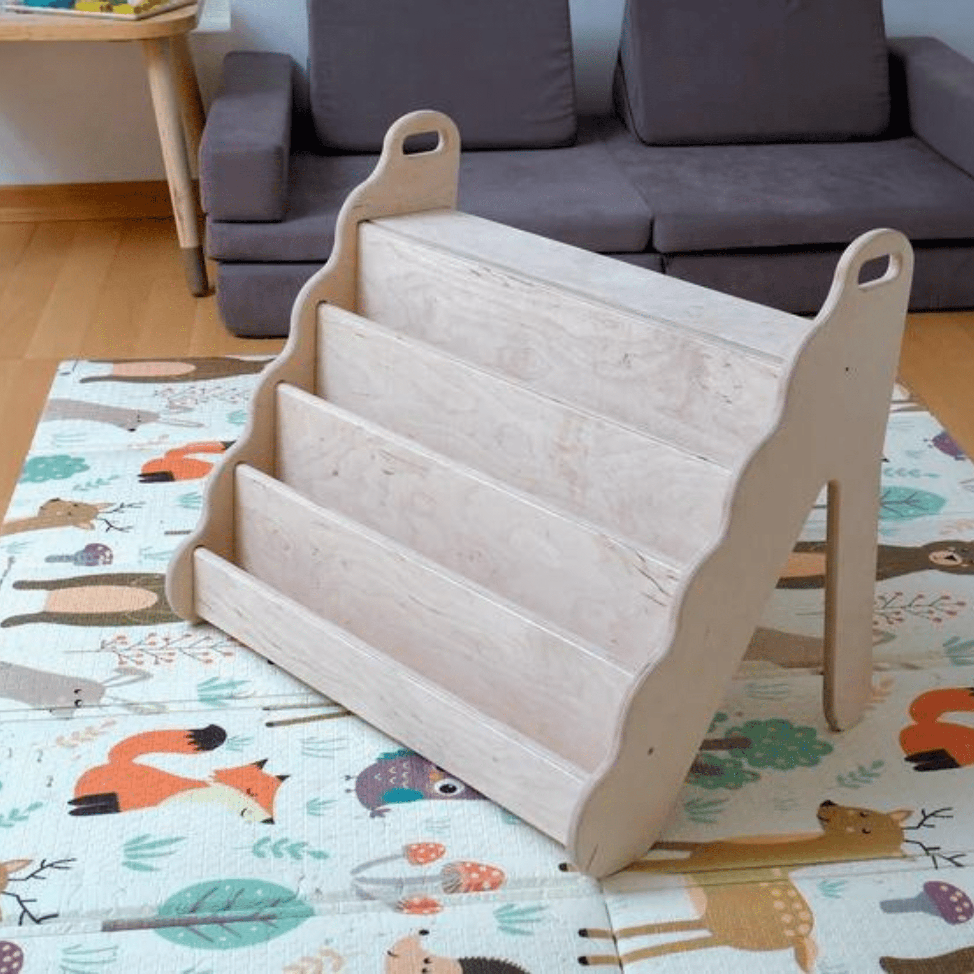 Montessori Bookshelf Wave Design | Small - Medium - Large Size - The Nurturing Nook