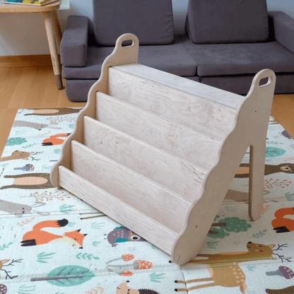 Montessori Bookshelf Wave Design | Small - Medium - Large Size - The Nurturing Nook