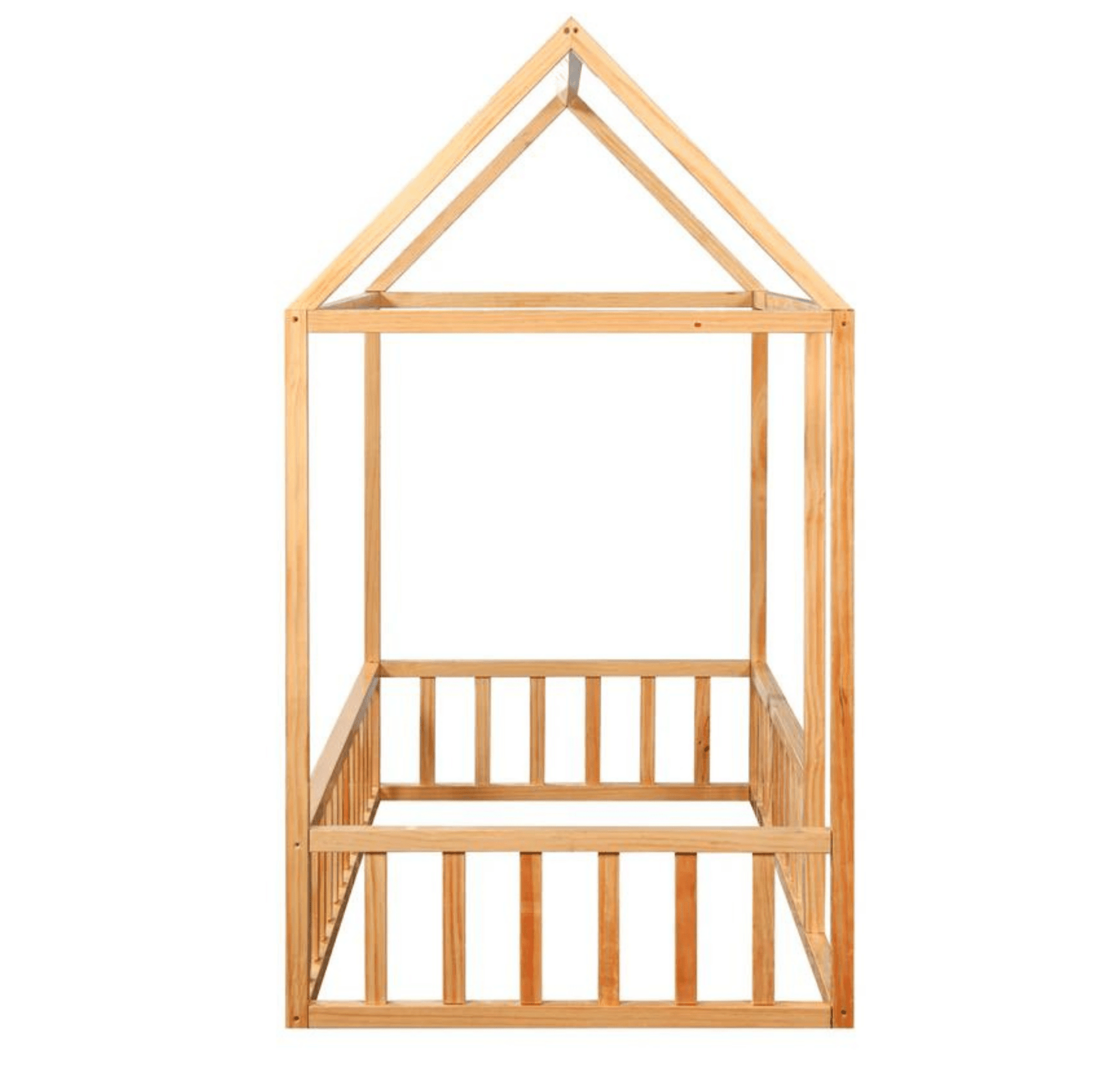Montessori House Bed with Rails - The Nurturing Nook