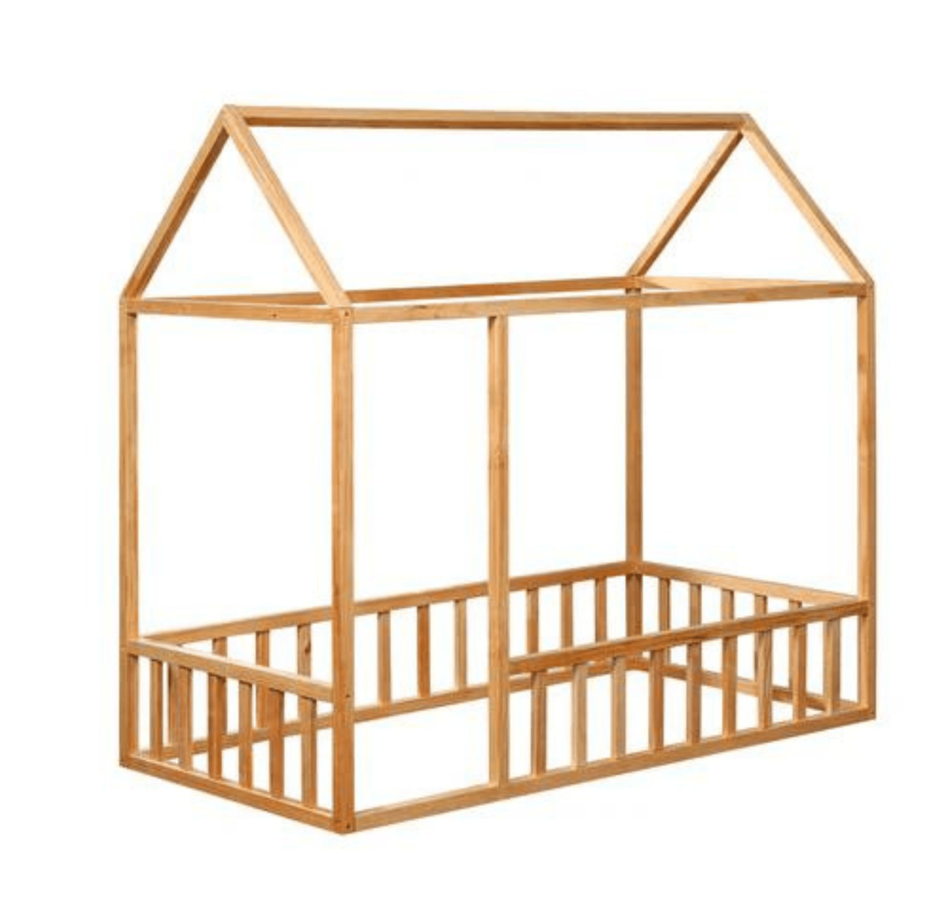 Montessori House Bed with Rails - The Nurturing Nook