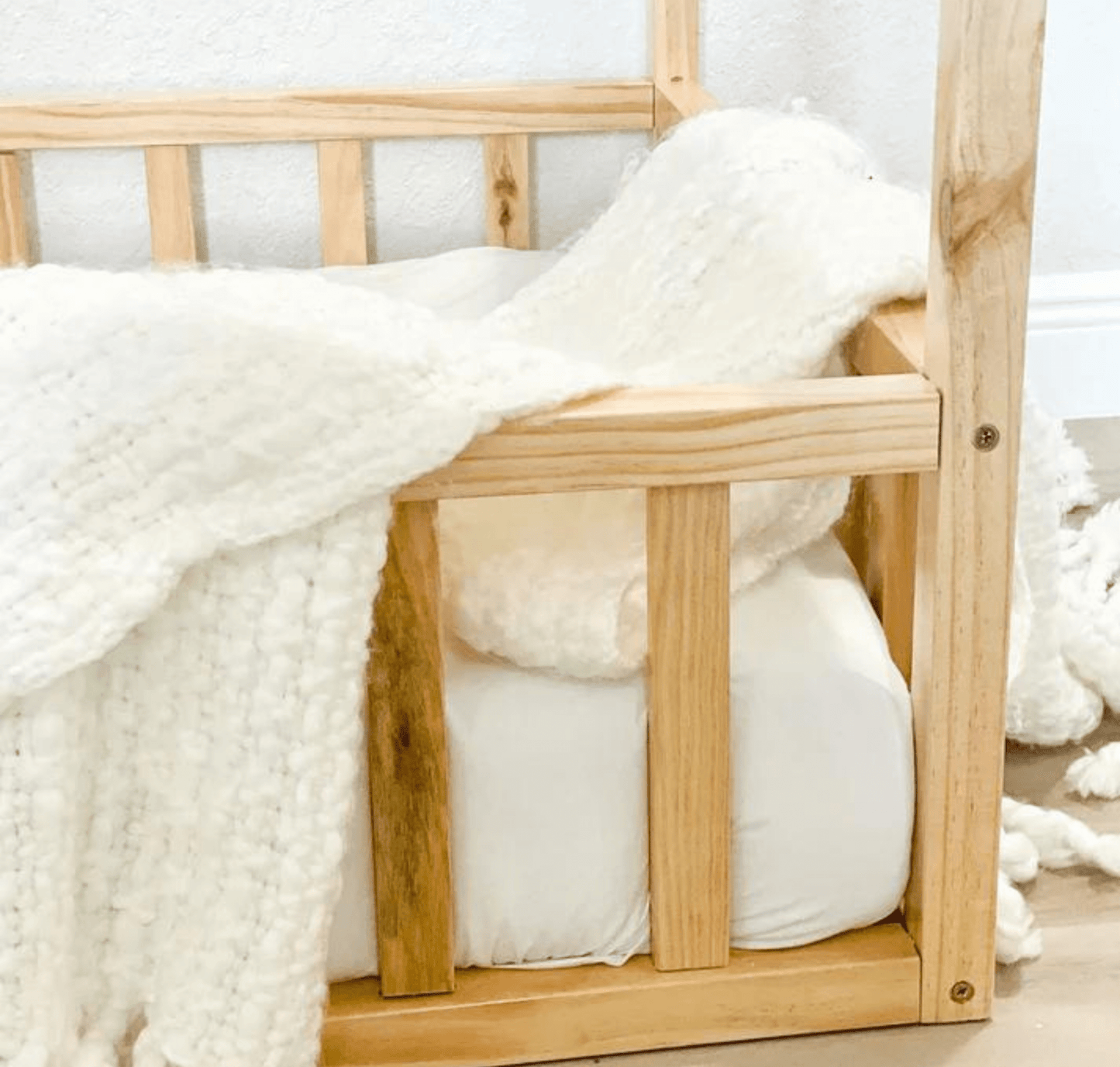 Montessori House Bed with Rails - The Nurturing Nook
