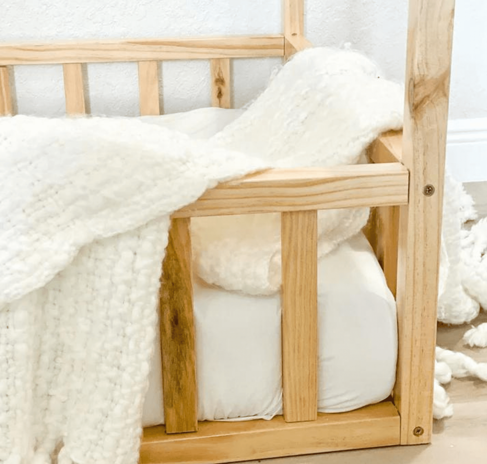 Montessori House Bed with Rails - The Nurturing Nook