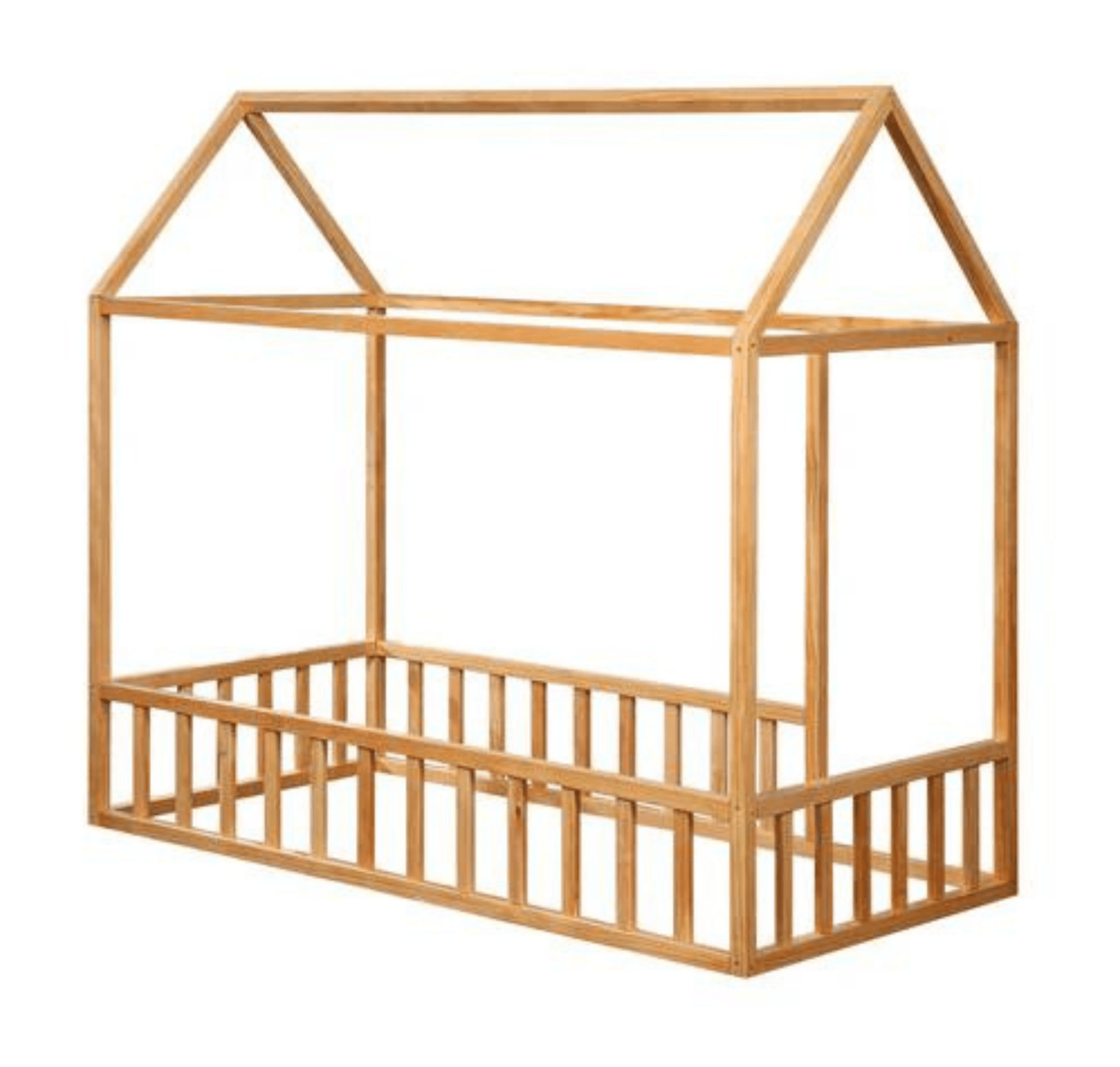 Montessori House Bed with Rails - The Nurturing Nook