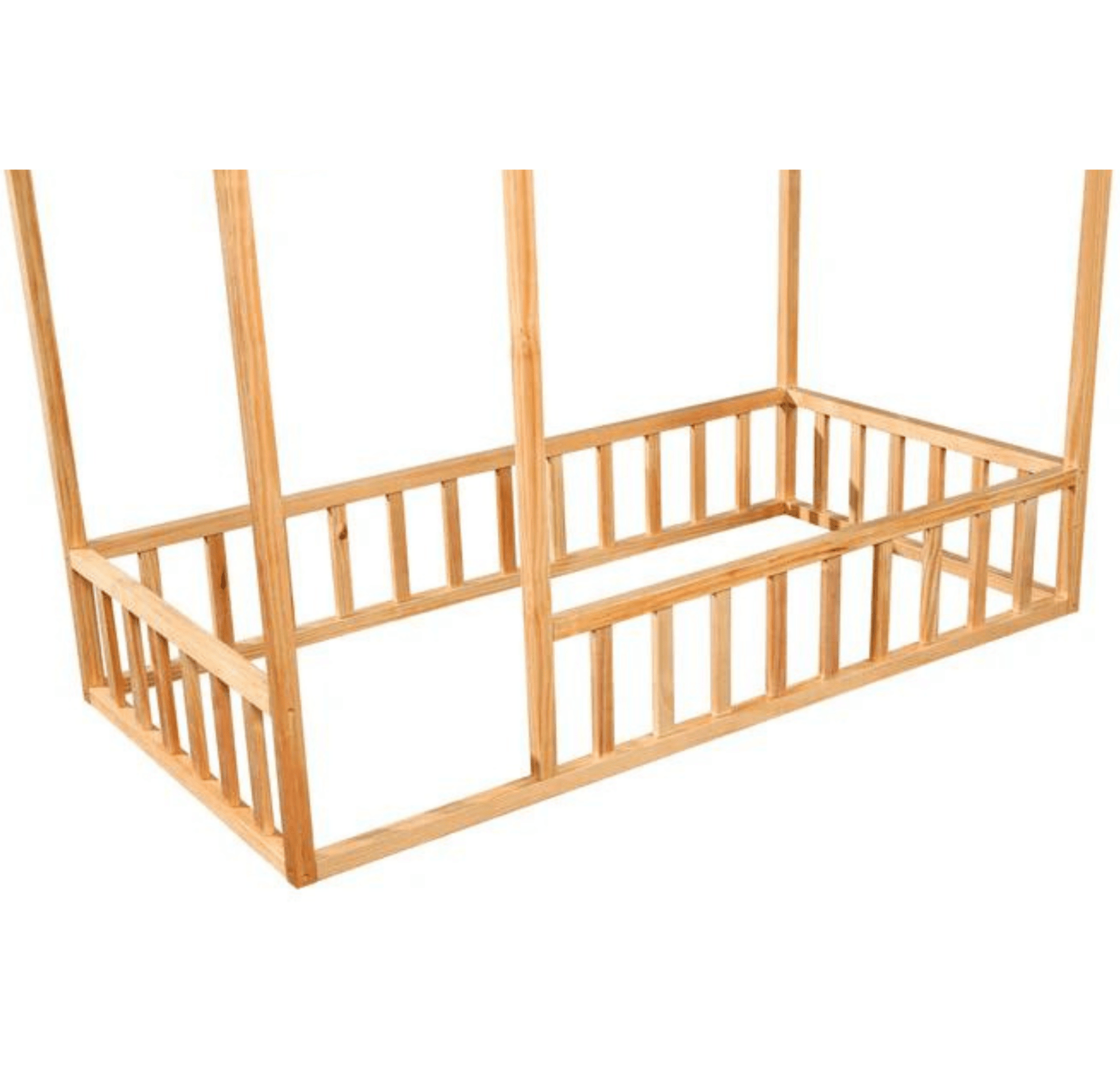 Montessori House Bed with Rails - The Nurturing Nook