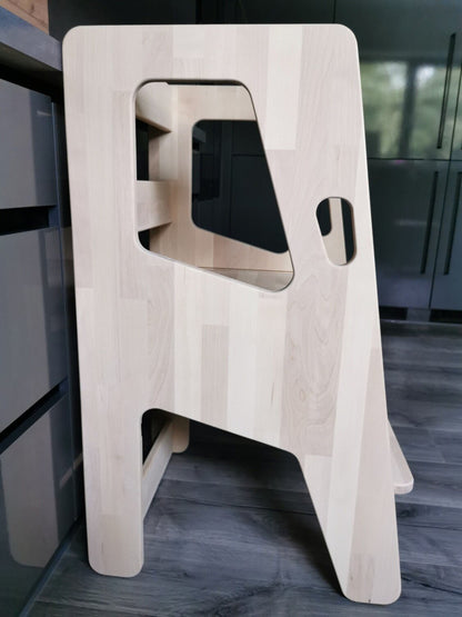 Montessori Learning Tower – Adjustable Wooden Toddler Tower - The Nurturing Nook