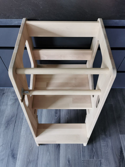 Montessori Learning Tower – Adjustable Wooden Toddler Tower - The Nurturing Nook