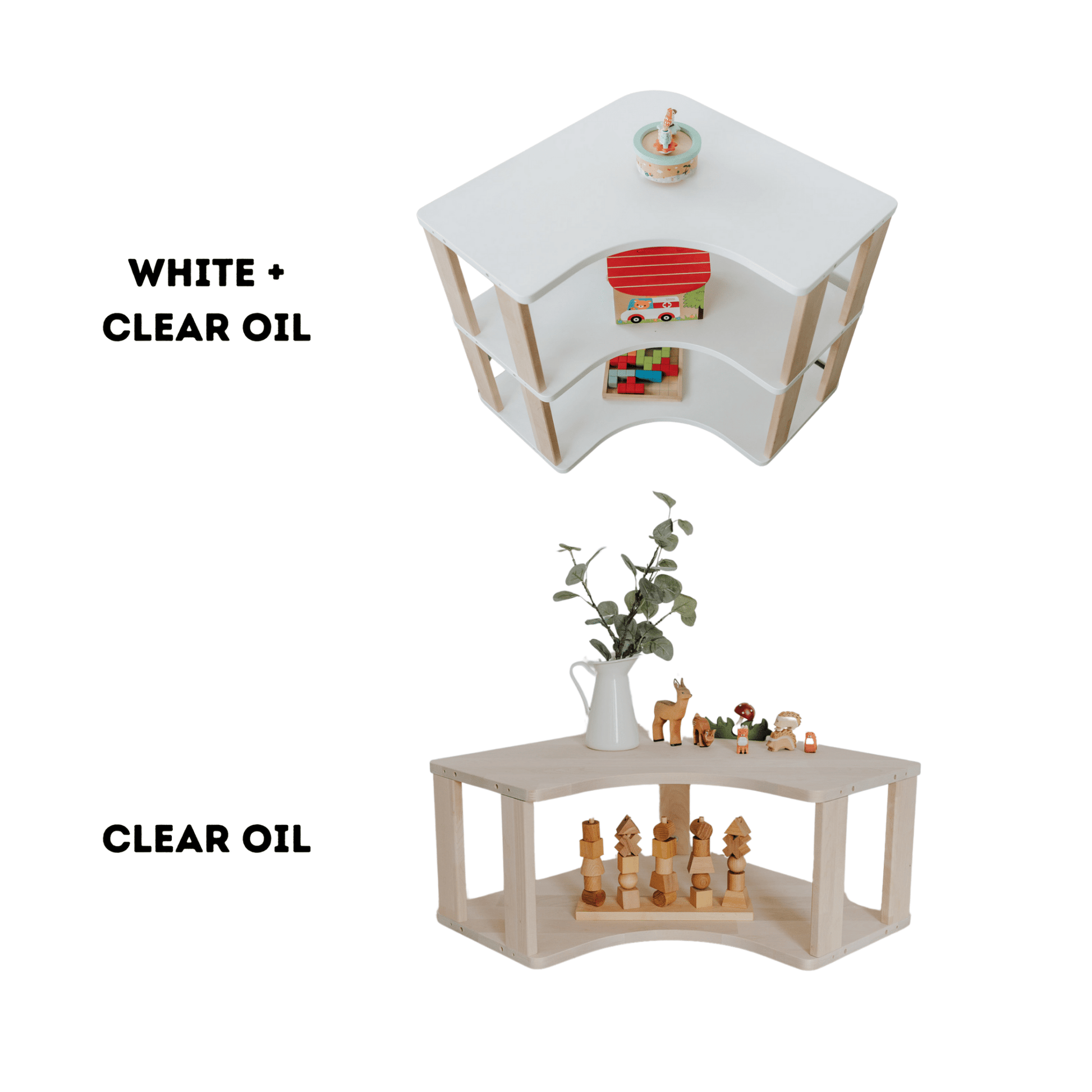 Montessori Modular Shelf for Kids - STRAIGHT - The Nurturing Nook
