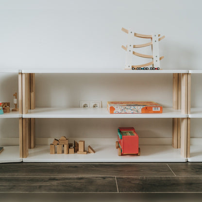 Montessori Modular Shelf for Kids - STRAIGHT - The Nurturing Nook
