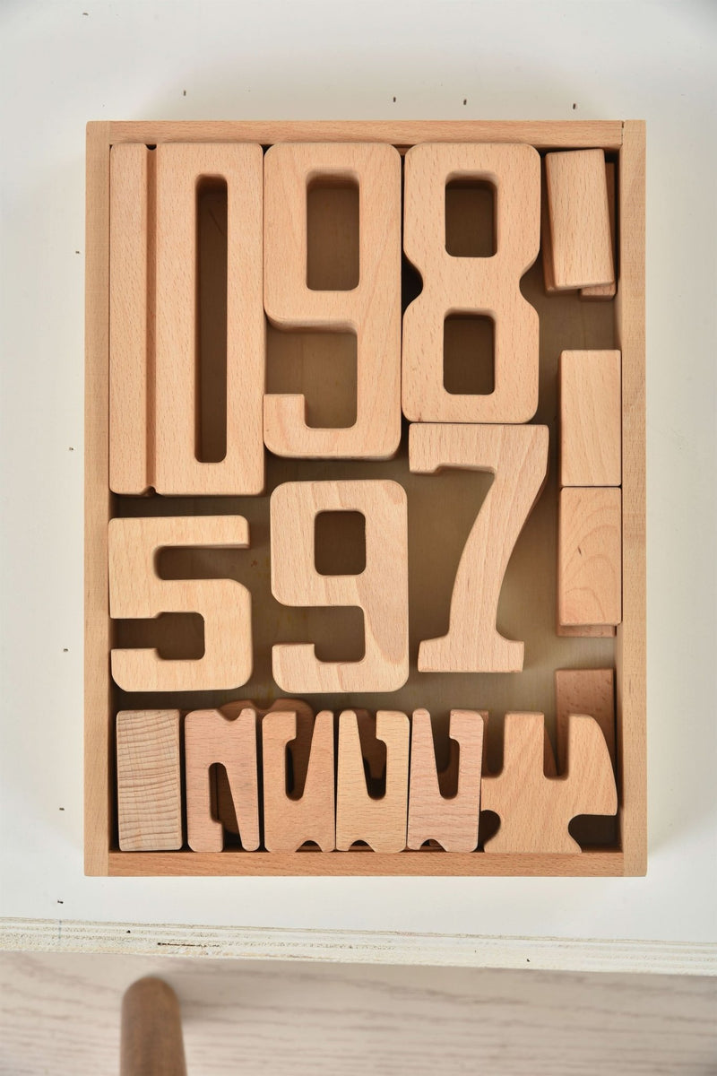 Montessori number blocks – large wooden learning set