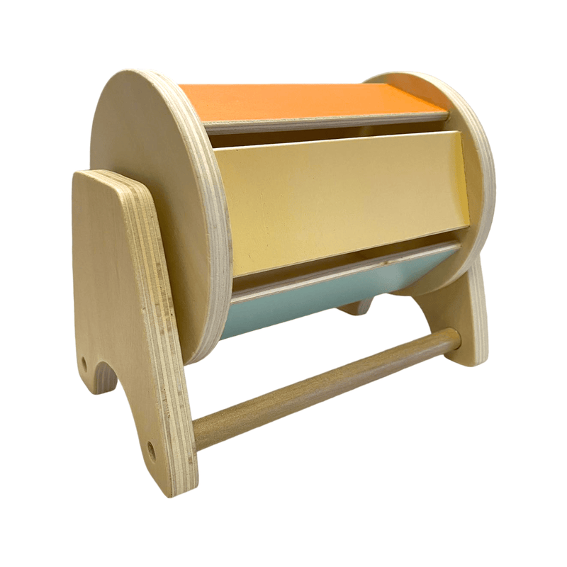Montessori spinning drum in pastel colors