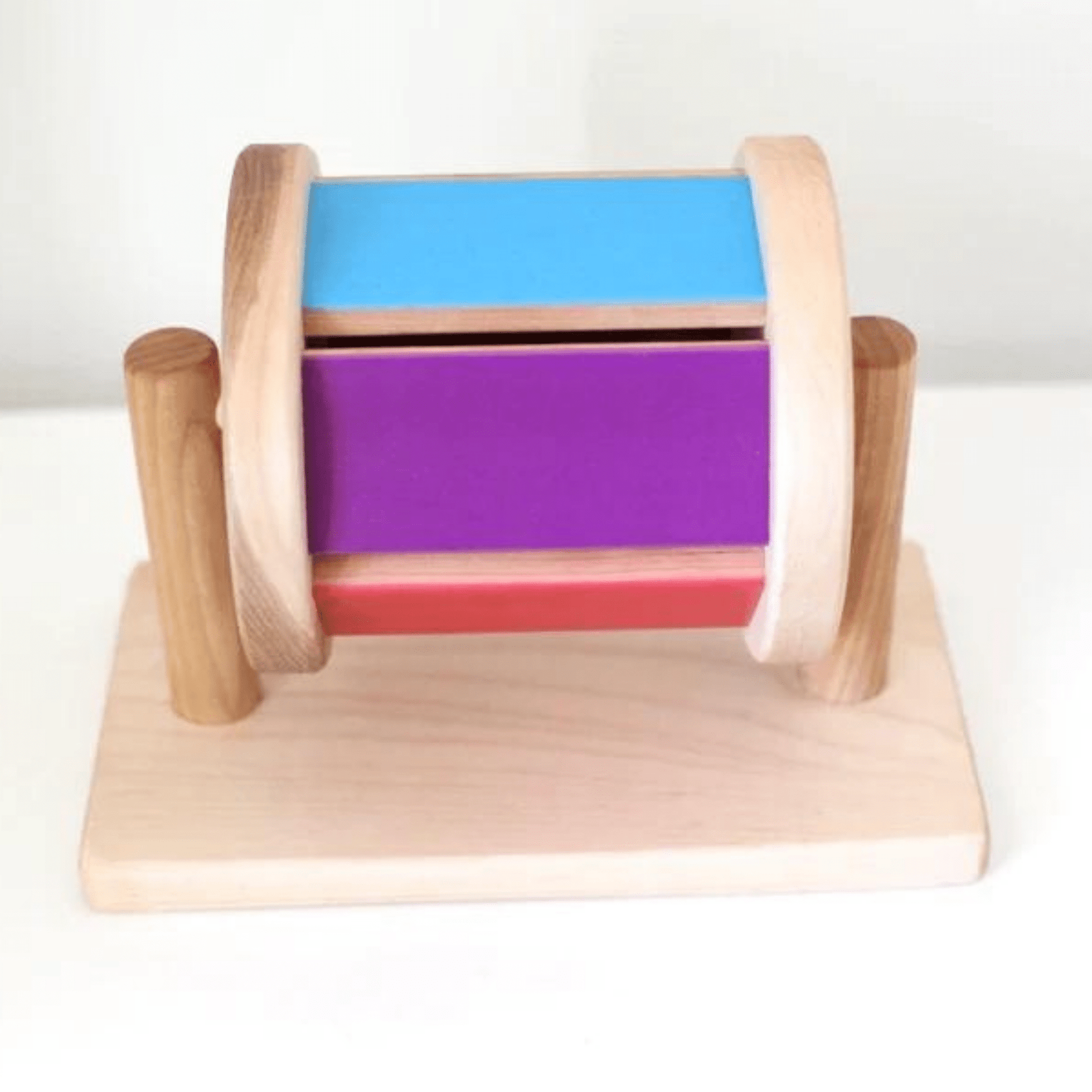 Montessori spinning rainbow drum - The Nurturing Nook