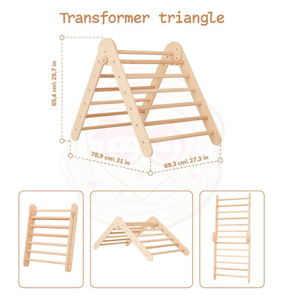 Montessori triangle climber set – with arch & ramp - The Nurturing Nook