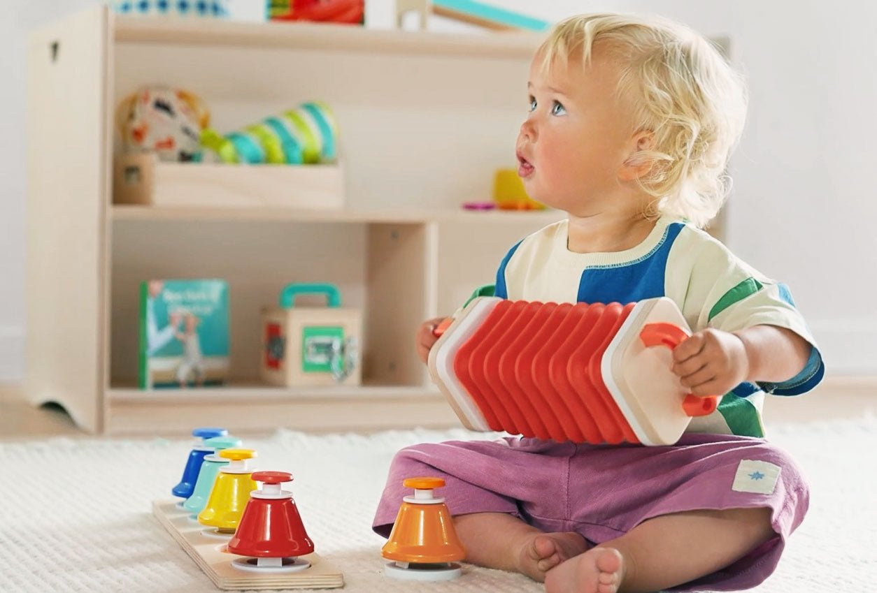 Montessori wooden music set for toddlers - The Nurturing Nook