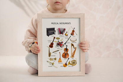 Musical Instruments Poster - Montessori Educational Wall Art for Homeschool, Nursery & Classroom Decor | Digital Download - The Nurturing Nook