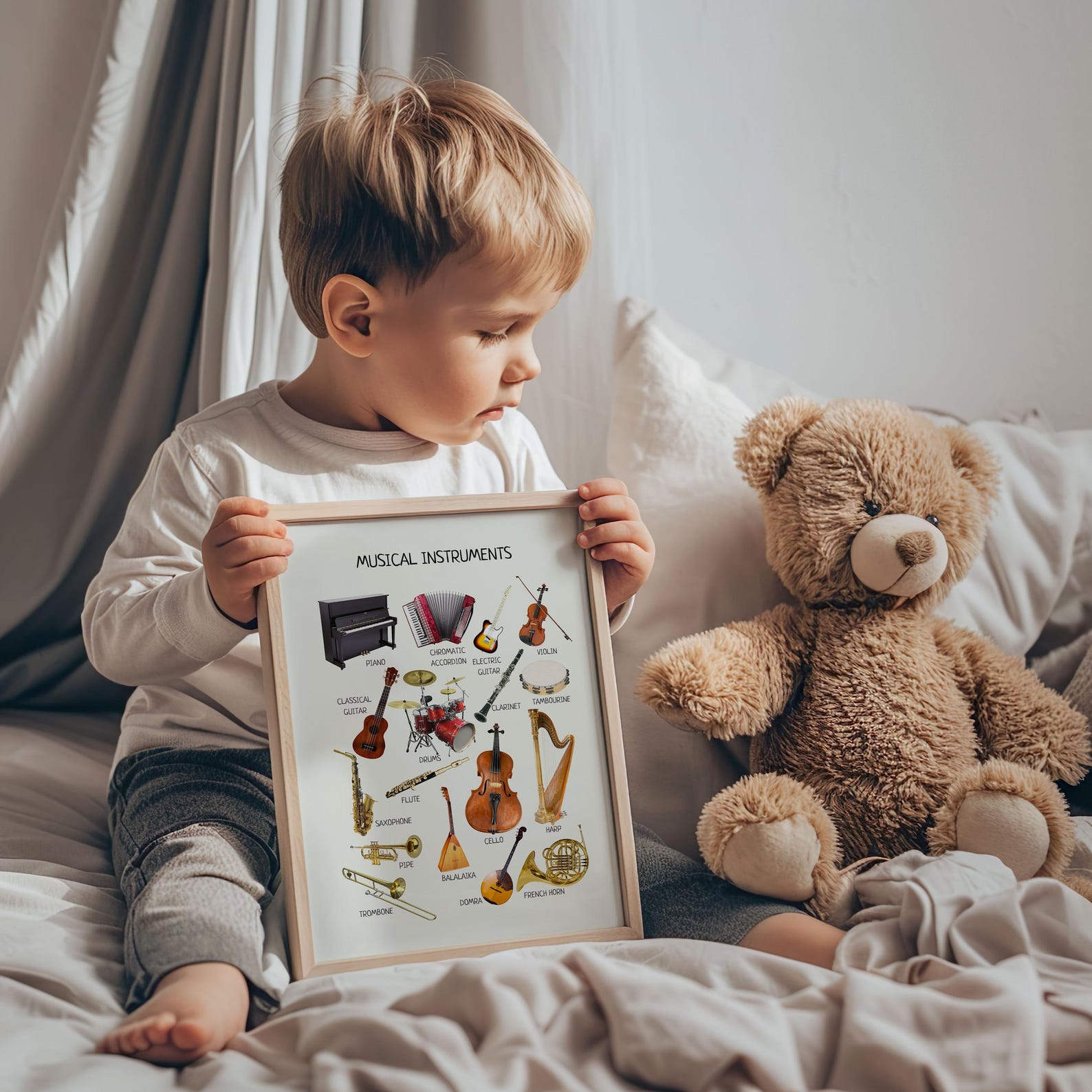 Musical Instruments Poster - Montessori Educational Wall Art for Homeschool, Nursery & Classroom Decor | Digital Download - The Nurturing Nook