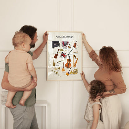 Musical Instruments Poster - Montessori Educational Wall Art for Homeschool, Nursery & Classroom Decor | Digital Download - The Nurturing Nook