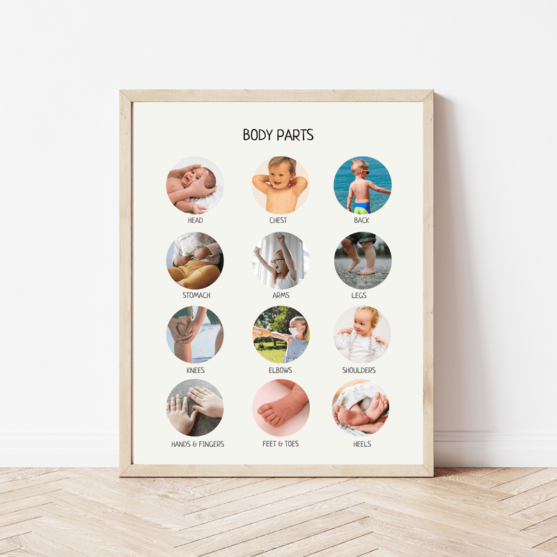 My Body Educational Poster - Printable Anatomy Chart for Preschool Kids’ Room, Montessori & Homeschool Decor | Digital Download