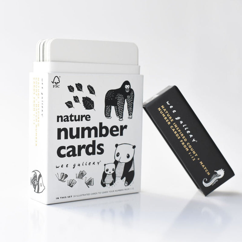 Montessori nature number cards for counting and visual play