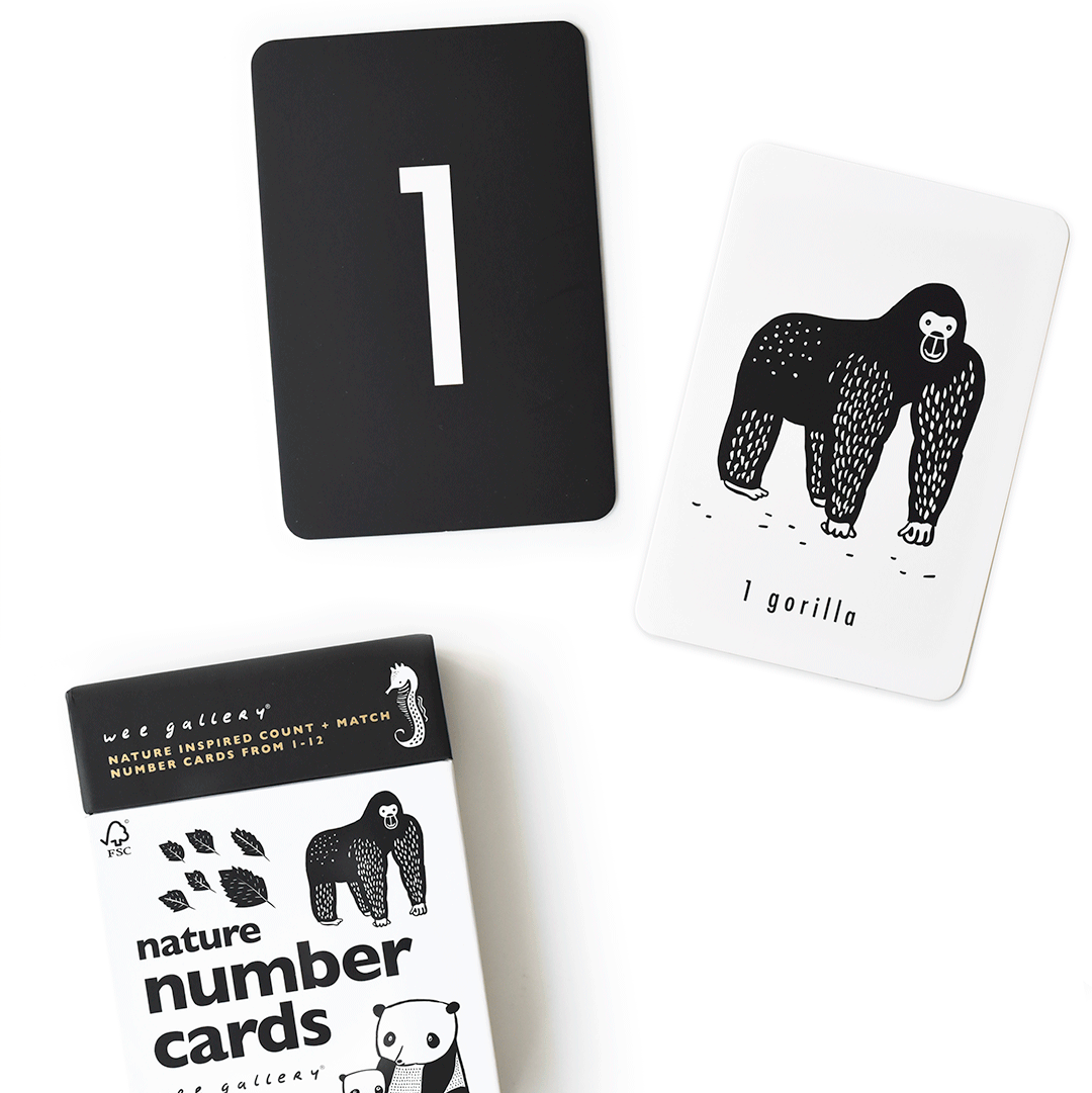 Montessori nature number cards for counting and visual play