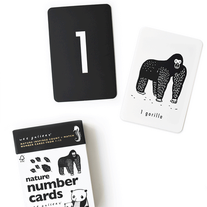 Montessori nature number cards for counting and visual play