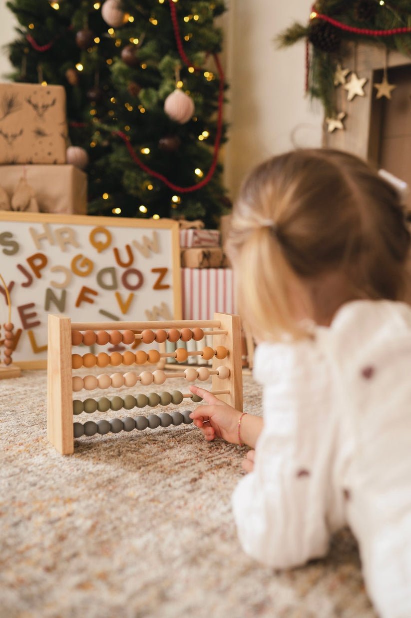 Neutral Wooden Abacus - The Nurturing Nook