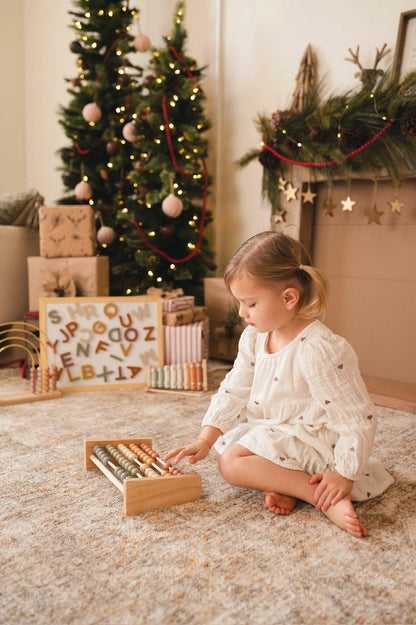 Neutral Wooden Abacus - The Nurturing Nook