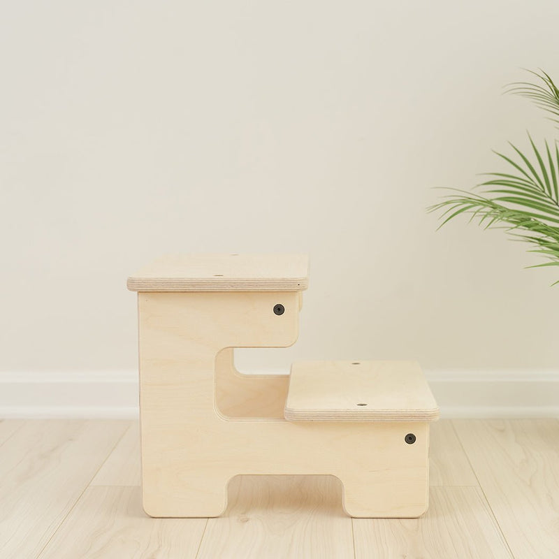 Blueberry and Third Montessori wooden toddler step stool