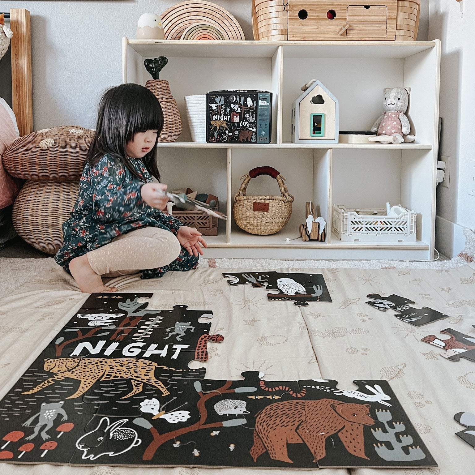 Night Life Floor Puzzle - The Nurturing Nook