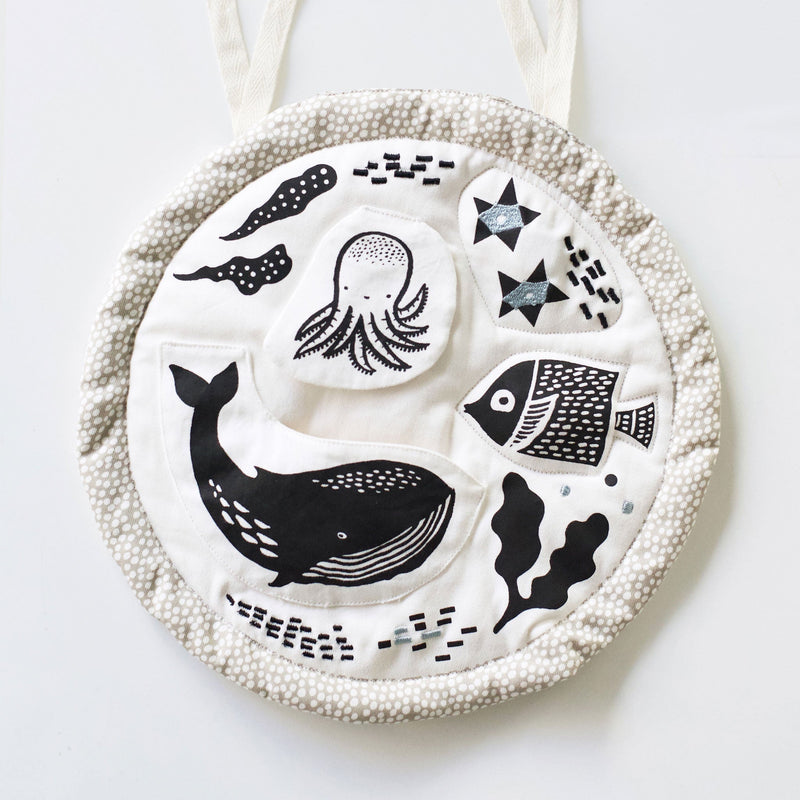 Ocean activity pad – organic sensory play mat for babies