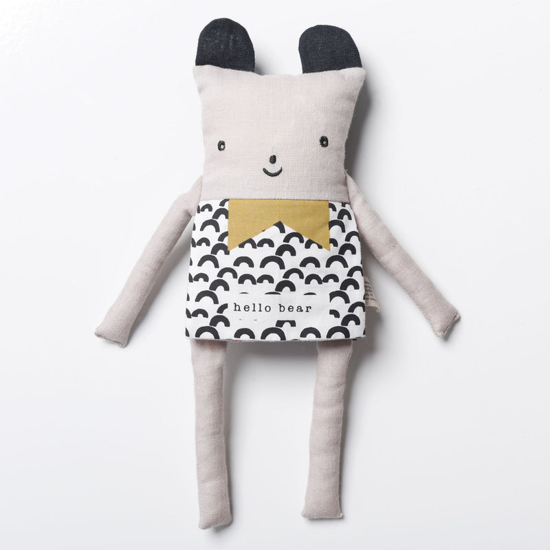 Organic bear flippy friend – cotton cuddle toy for toddlers