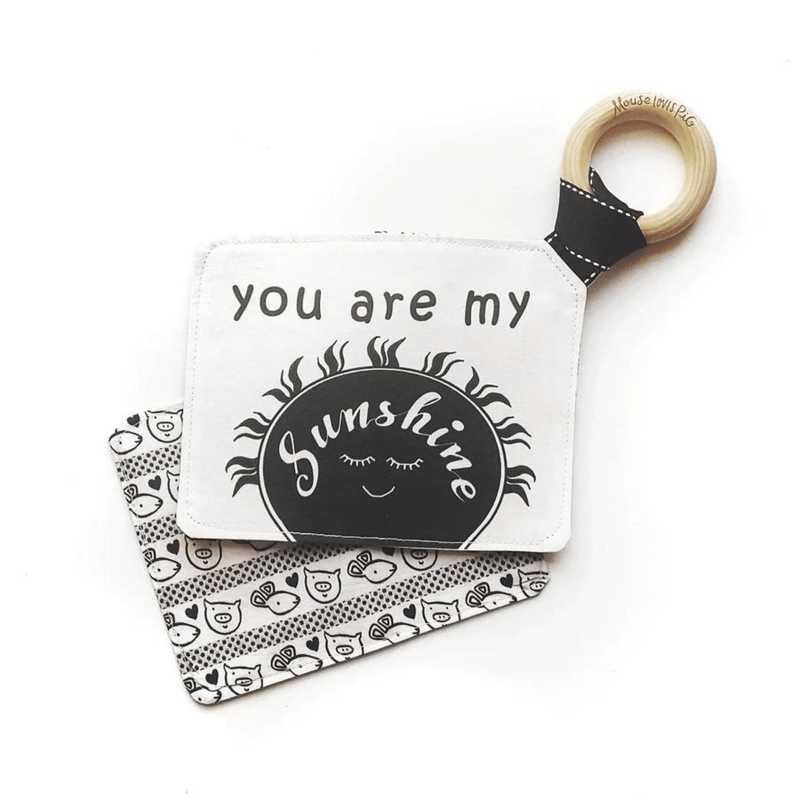 Organic crinkle teething toy, you are my sunshine baby gift