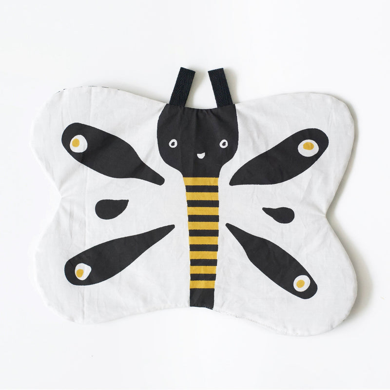 Organic butterfly crinkle toy – soft sensory baby teether