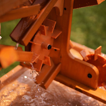 Outdoor wooden water table for kids, toddlers playset - The Nurturing Nook