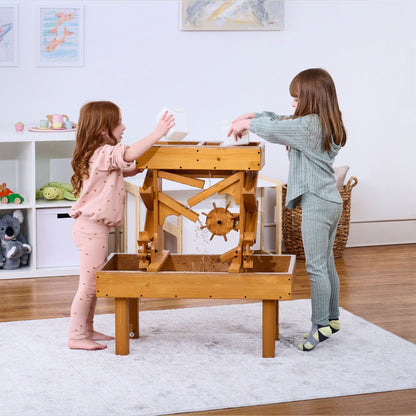 Outdoor wooden water table for kids, toddlers playset - The Nurturing Nook