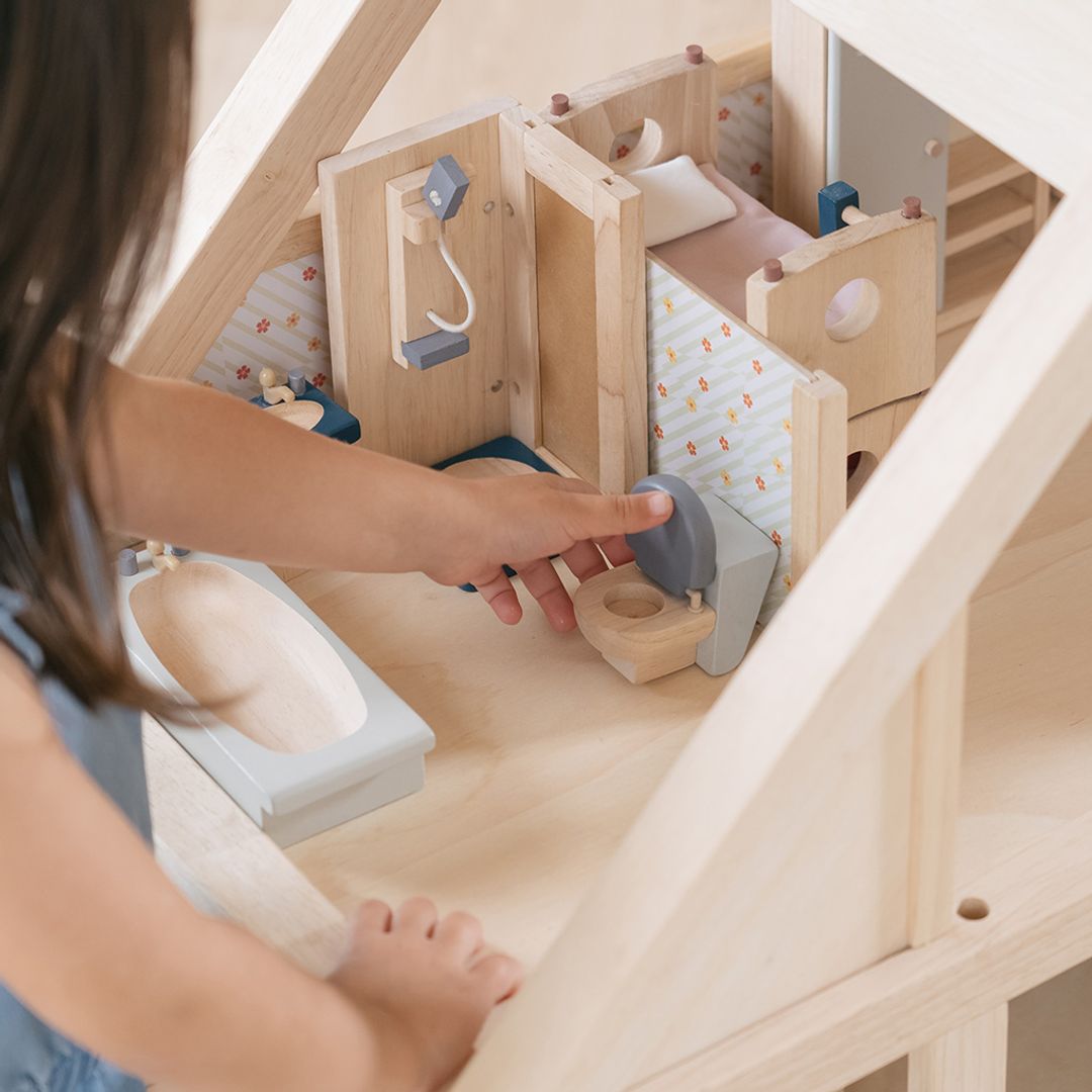 PlanToys bathroom miniature furniture set - The Nurturing Nook