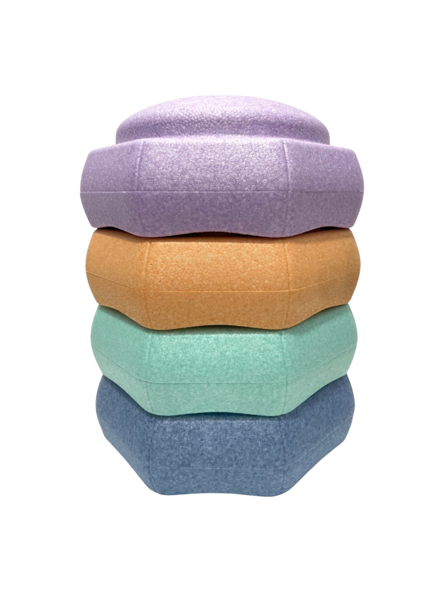 **Pre - order (Ships in 2 - 3 Weeks)**6 Pieces Pastel Rainbow Stepping Stones Set - The Nurturing Nook