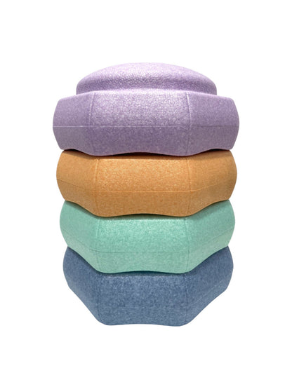 **Pre - order (Ships in 2 - 3 Weeks)**6 Pieces Pastel Rainbow Stepping Stones Set - The Nurturing Nook