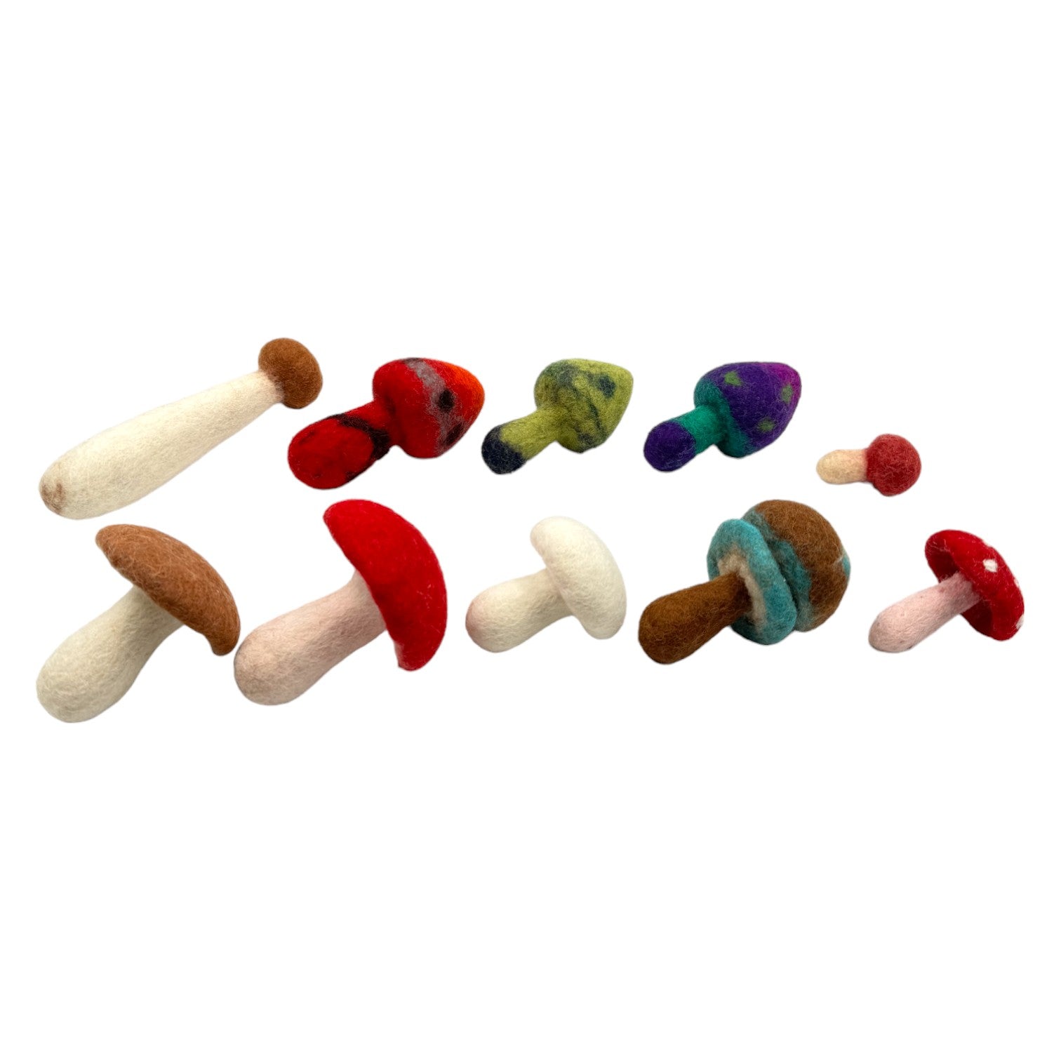 **Pre - order (Ships in 2 - 3 Weeks)**Handmade in Nepal 100% Wool Felt Foods Play Set for Pretend Cooking and Farmer's Market Play - The Nurturing Nook