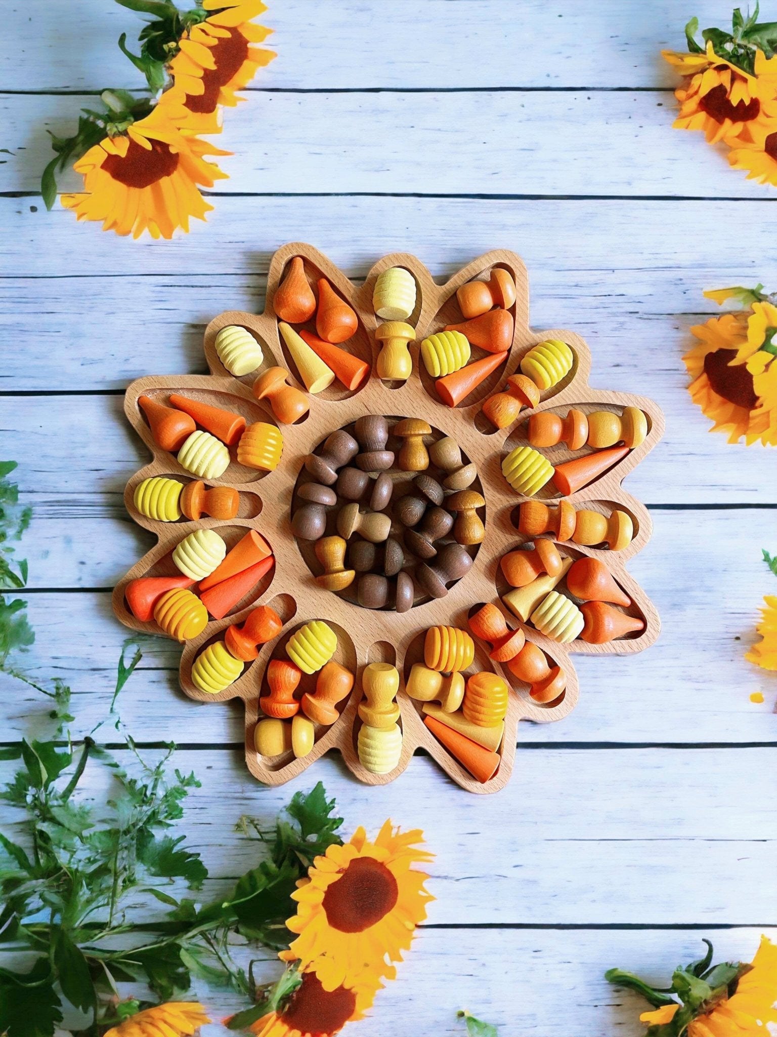 **Pre - order (Ships in 3 - 4 Weeks)**Beechwood Sensory Sorting Tray - The Nurturing Nook