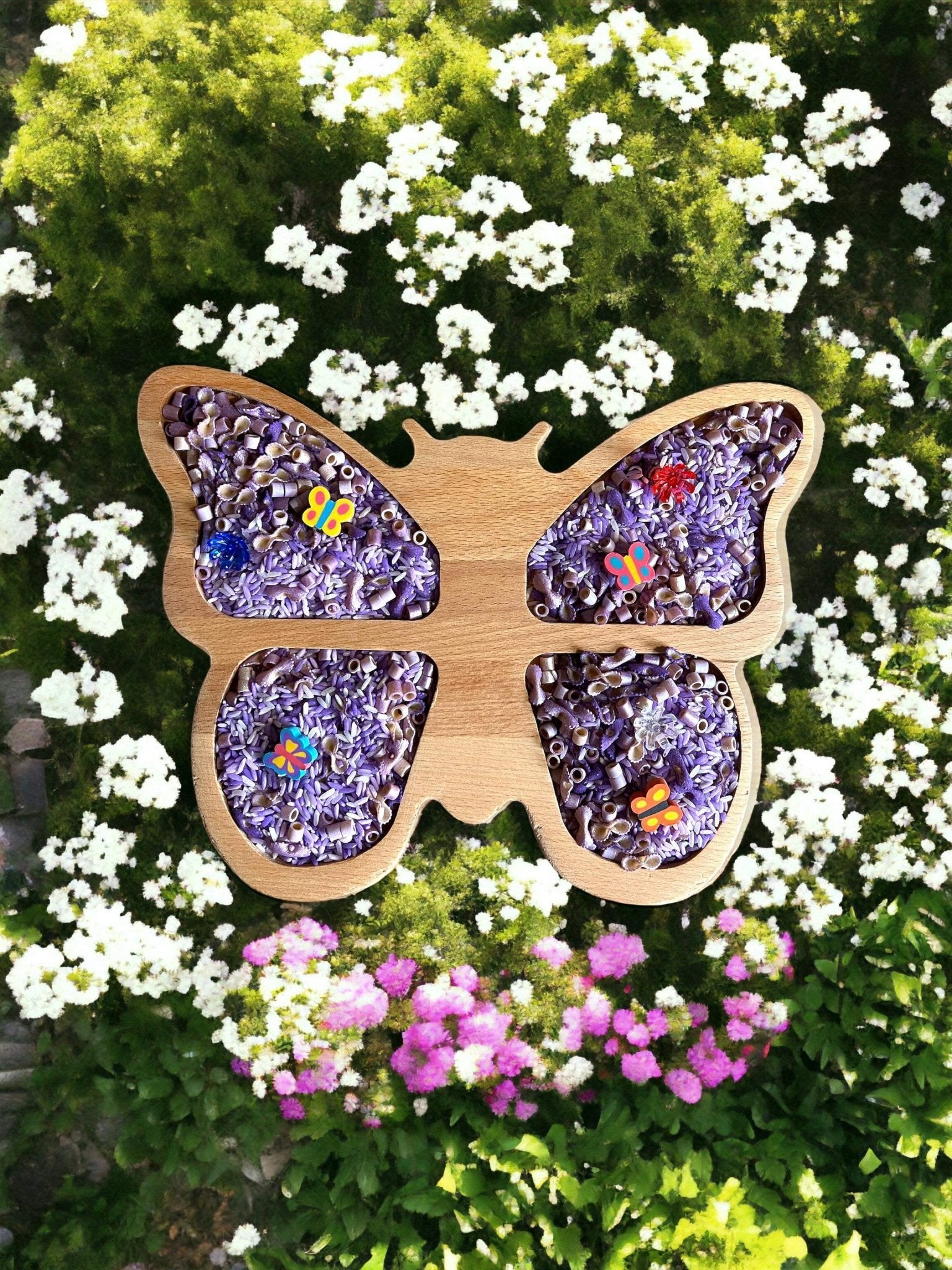 **Pre - order (Ships in 3 - 4 Weeks)**Beechwood Sensory Sorting Tray - The Nurturing Nook