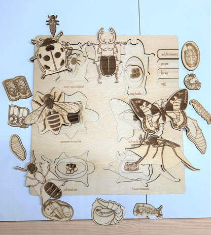 **Pre - order (Ships in 3 - 4 Weeks)**Educational Multi - Layered Wooden Puzzle - The Nurturing Nook