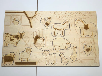 **Pre - order (Ships in 3 - 4 Weeks)**Educational Multi - Layered Wooden Puzzle - The Nurturing Nook