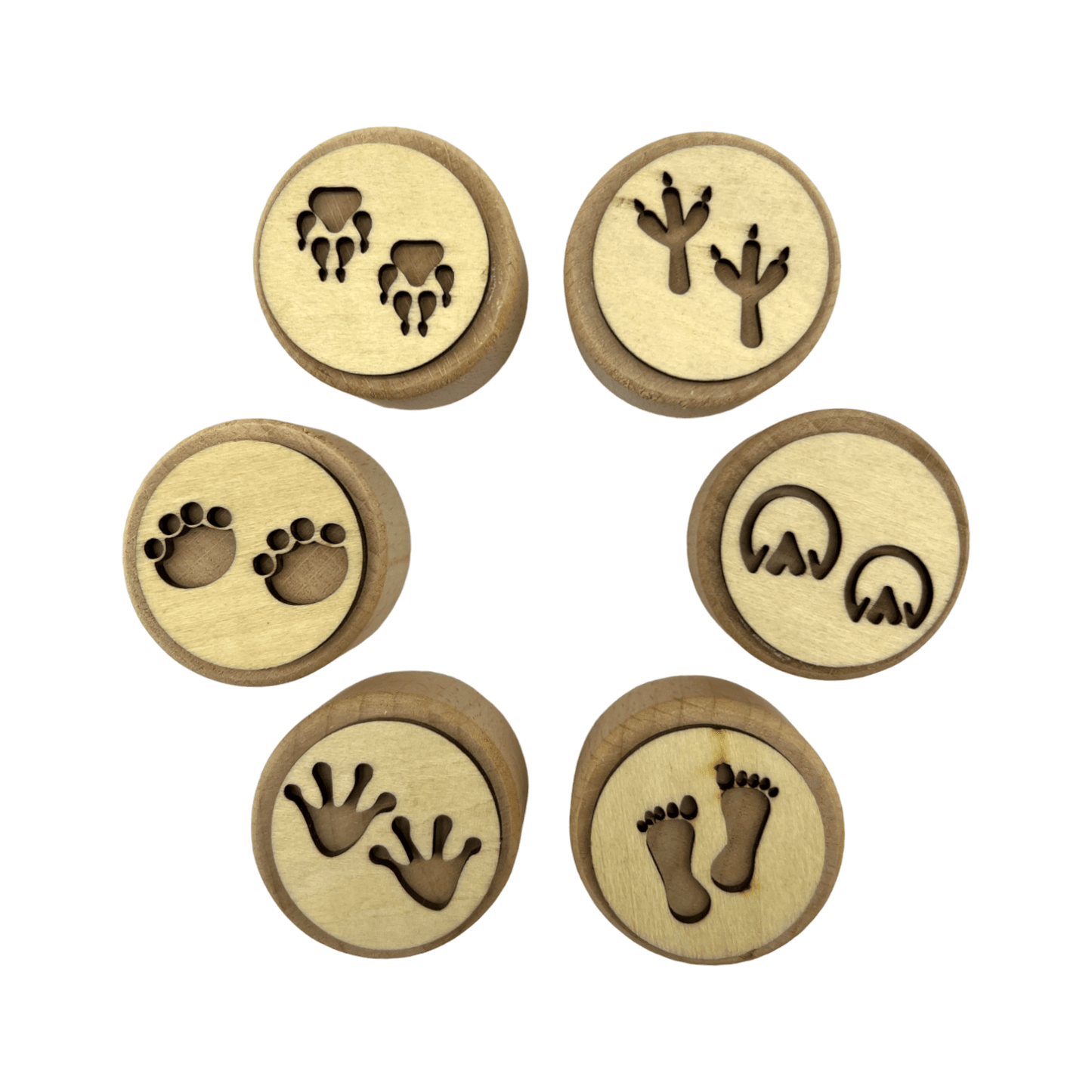 **Pre - order (Ships in 3 - 4 Weeks)**Wooden Playdough Stampers Set - The Nurturing Nook