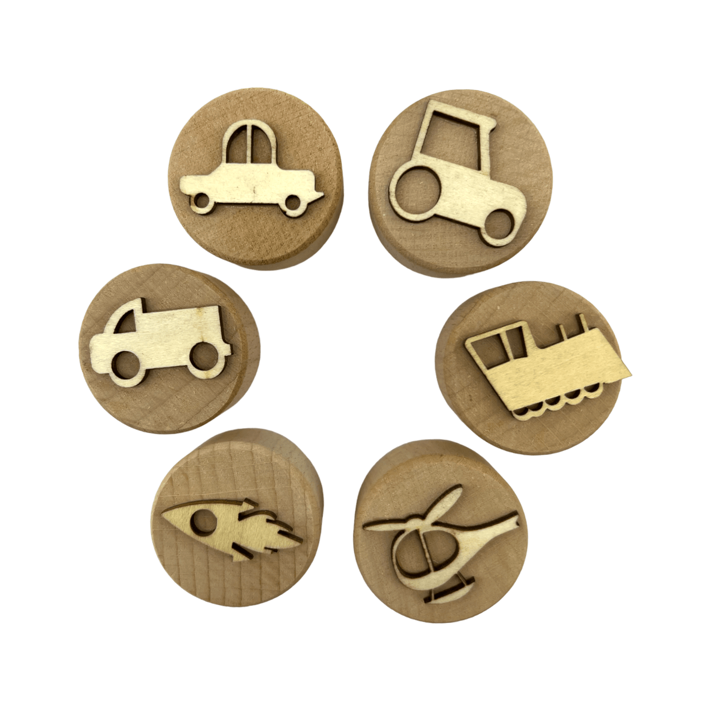 **Pre - order (Ships in 3 - 4 Weeks)**Wooden Playdough Stampers Set - The Nurturing Nook