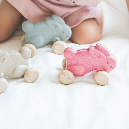 Push Along Bunny - Blue - The Nurturing Nook