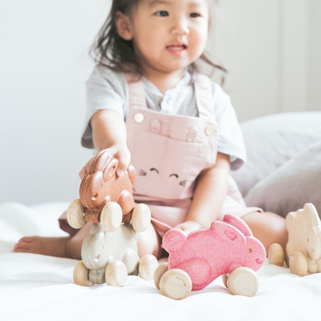 Push Along Bunny - Grey - The Nurturing Nook